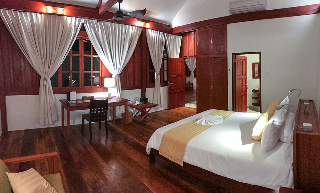 The second bedroom on the 2-bedroom Turtle Beach Bungalows include their own ensuite bathroom and shower.
