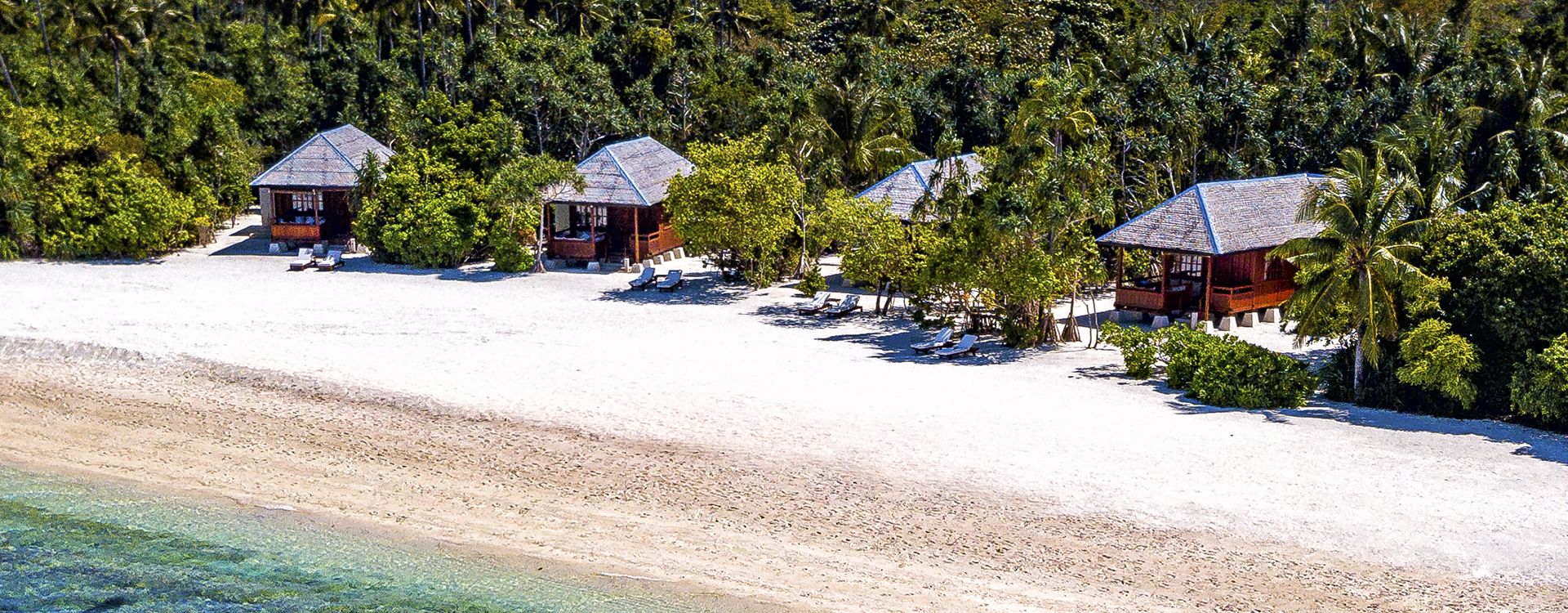 Wakatobi’s Turtle Beach Bungalows at Wakatobi Dive Resort.