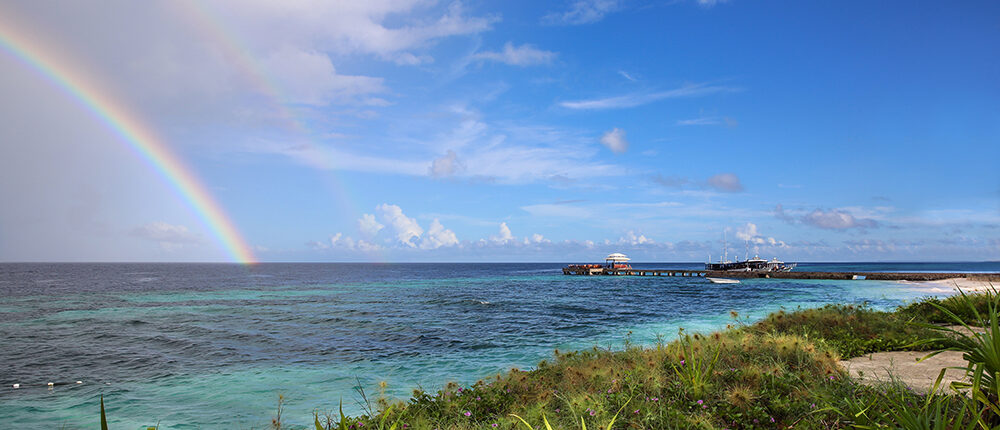 Rainbow Over the Jetty at Wakatobi Resort