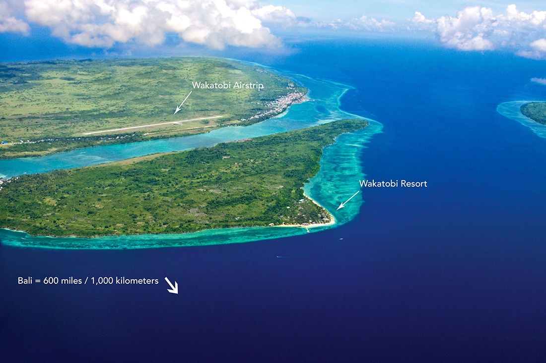 It is easy to reach Wakatobi by way of the resort's direct guest flights from Bali Denpasar Airport.