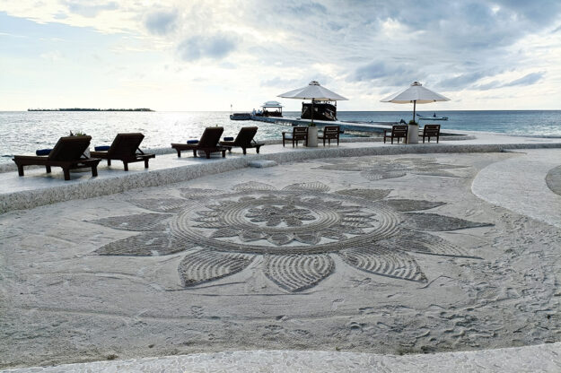 The Wakatobi team put a lot of love and care into creating sand sculptures throughout the resort. Photo by Wakatobi Resort