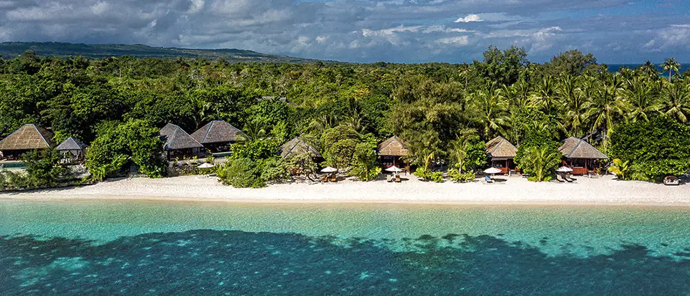 Wakatobi bungalows and villas line a stunning beach that faces the pristine waters of the Wakatobi House Reef.