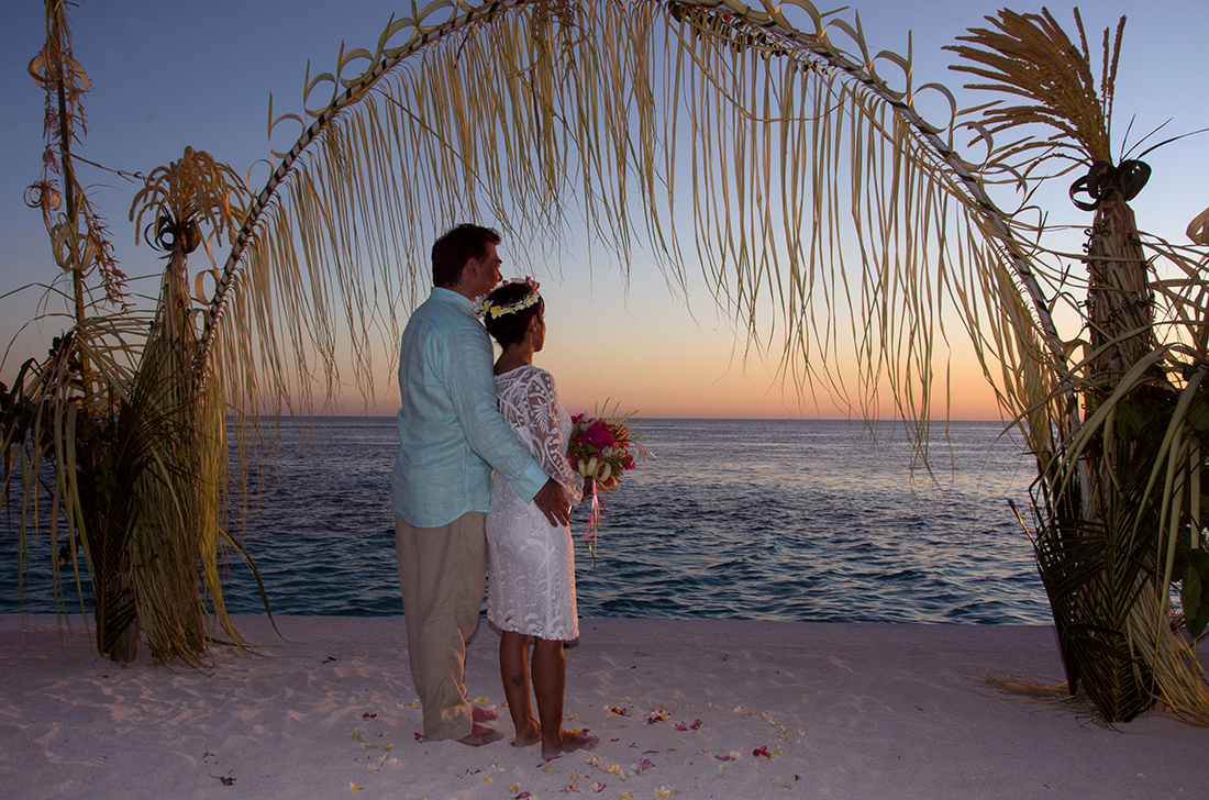Wedding on the beach at Wakatobi.