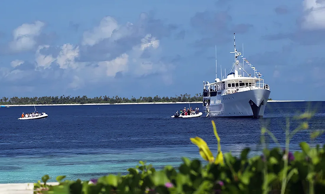 Wakatobi’s direct private guest flight brings guests to the Resort for a light lunch followed by transport to Pelagian yacht. Photo by Wakatobi Resort
