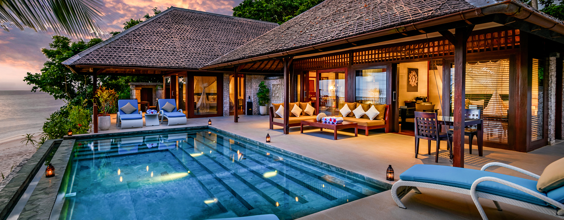 One of Wakatobi's two bedroom pool villas.